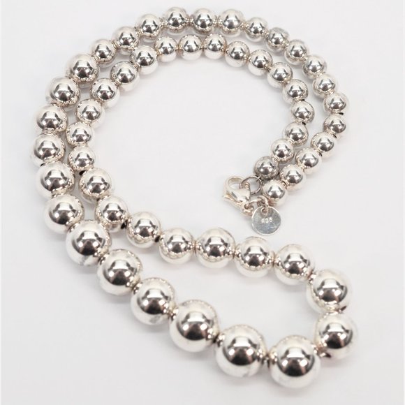 Tiffany & Co. Graduated HardWear Sterling Silver 16" Necklace Like New - Picture 6 of 6